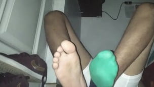 Red socks and green socks PART 1 I Showing socks and feet