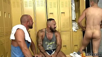 Horny gay matures having fun