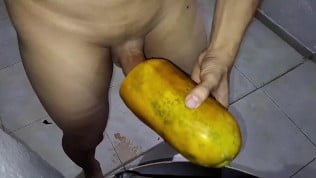 I fuck a papaya (sex with a fruit) – Part 2