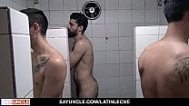 Latino Hottie Gael Fucked By Two Hunks In The Shower
