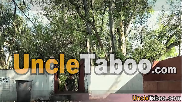 Cute latino teen needs a quickie fuck and he was lucky to meet two horny strangers in the park