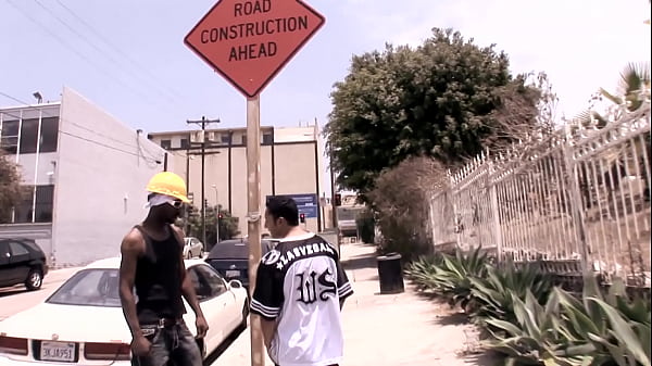 Latin guy gets bent over and fucked in his ass by black stud