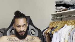 Bearded Brazilian Hunk Spreads Legs for My Hungry Cock in Closet Blowjob