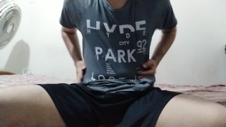 COLOMBIAN BOY SUCKS AND BLOWJOBS HIS DICK WHILE MASTURBATING IN A HOT BEDROOM!