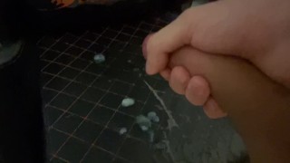 Puerto Rican Cock Thrusts Out Sperm Fountain